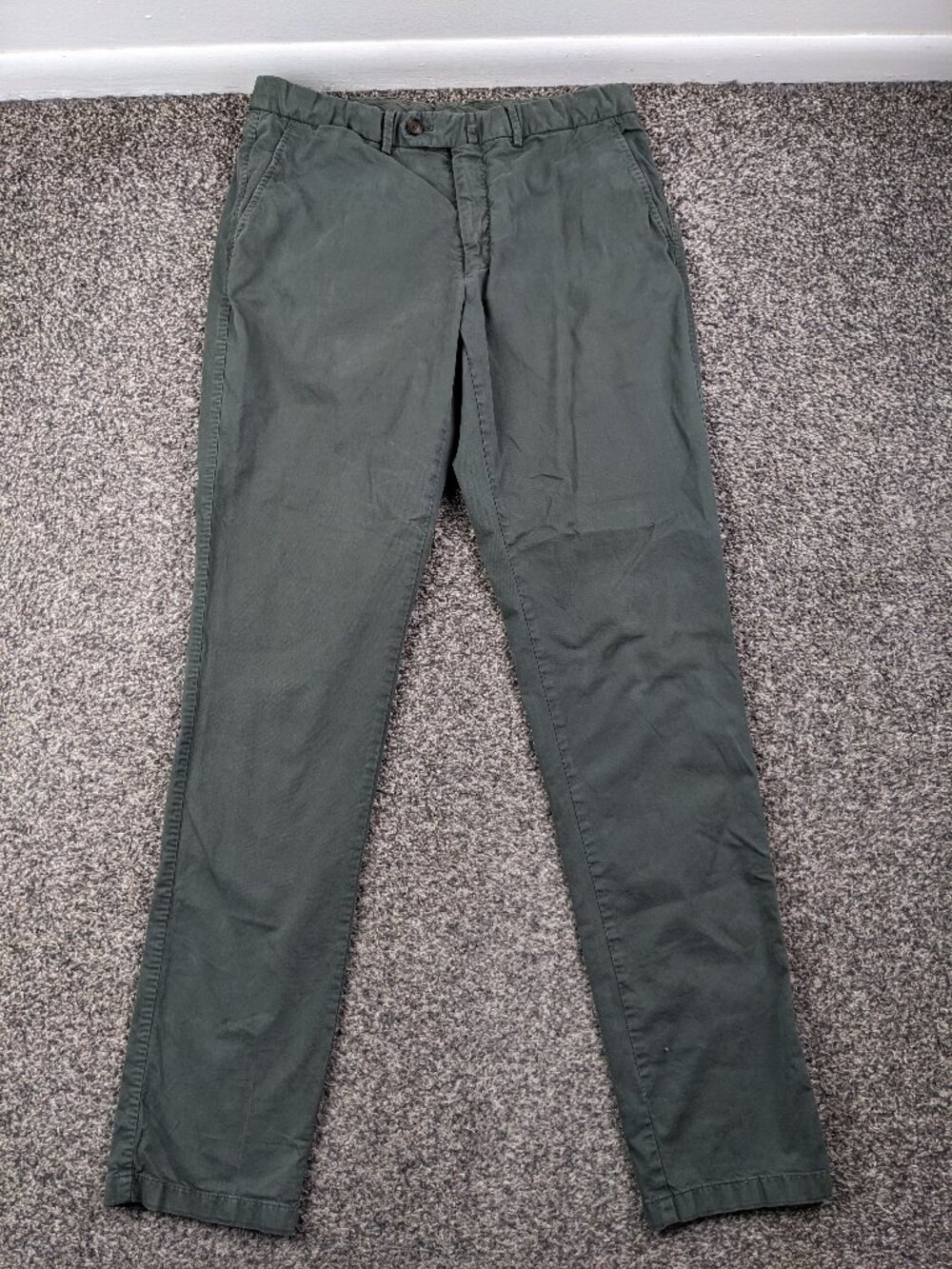 SuitSupply Pants Tessuti Sondrio Cotton Stretch Chino Gray 32x34